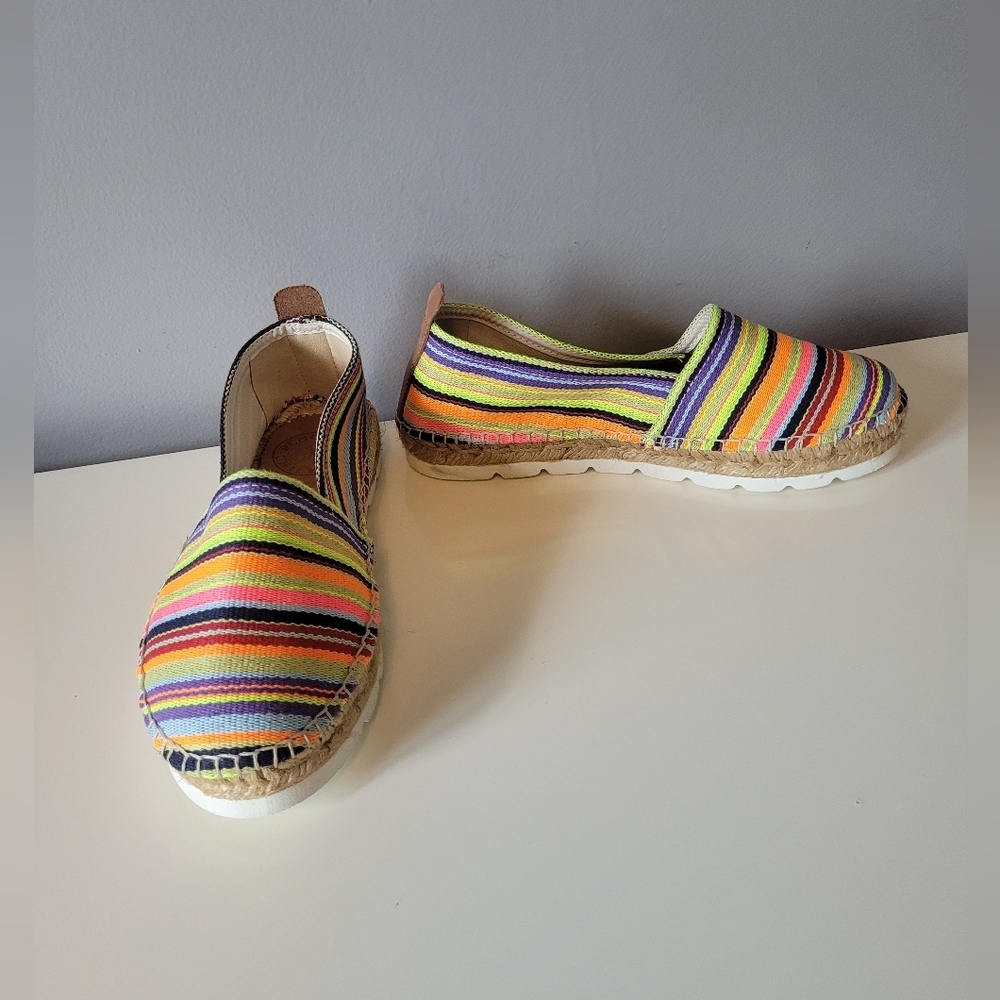 Penelope Chilvers Anthropologie Rainbow Espadrilles, VGUC, Size 37